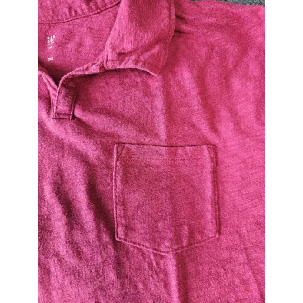 Gap Kids Boys Ombre Polo Shirt Pink Short Sleeve Size XXL